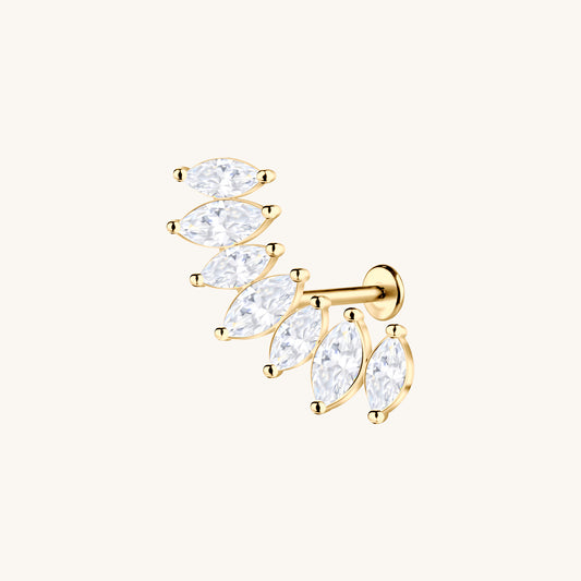 Marquise Curve Flatback Earring