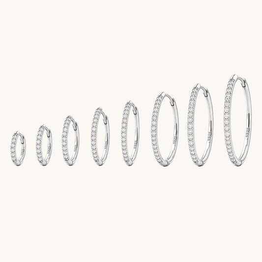 Gold-plated 925 sterling silver Glowline Hoop Earrings