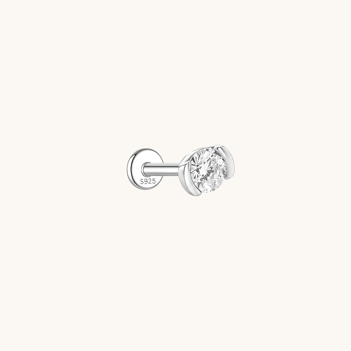 Rodin’s Embrace Moissanite Flatback Earring