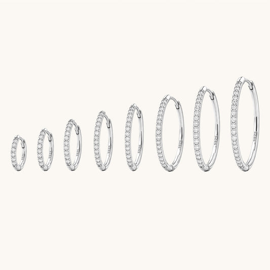 Gold-plated 925 sterling silver Glowline Hoop Earrings