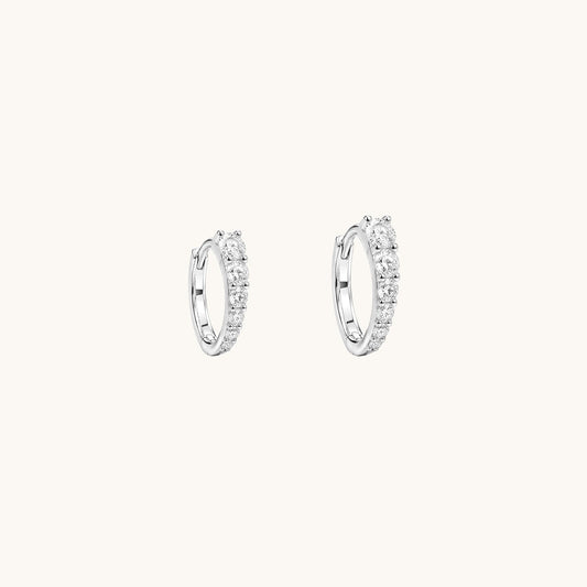 Gold-plated 925 sterling silver Rodin’s Curve Moissanite Hoops