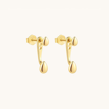 Gold-plated 925 sterling silver Teardrop Ear Jackets