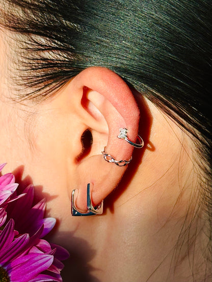 Gold-plated 925 sterling silver Duet Flow Ear Cuff