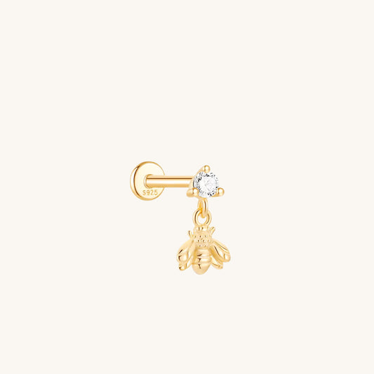 Dangle Honeybee Flatback Earring