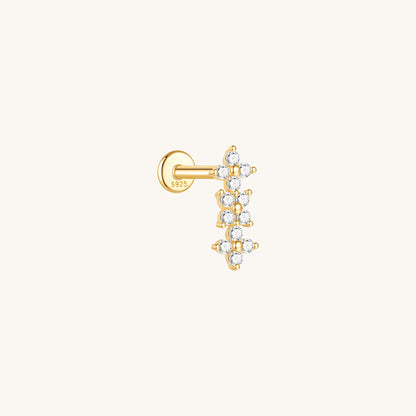 Floral Bar Flatback Earring