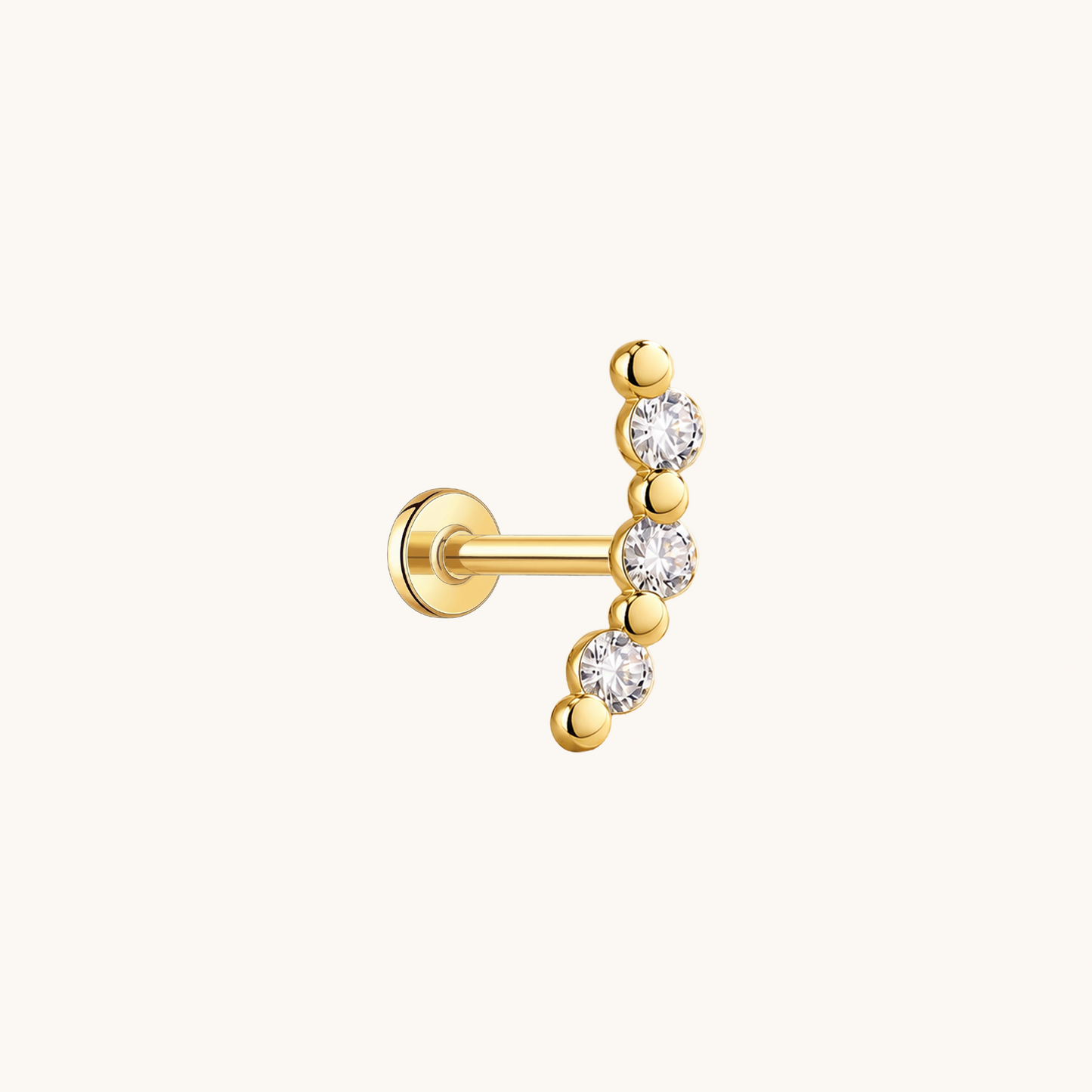 Curve Flatback Earring