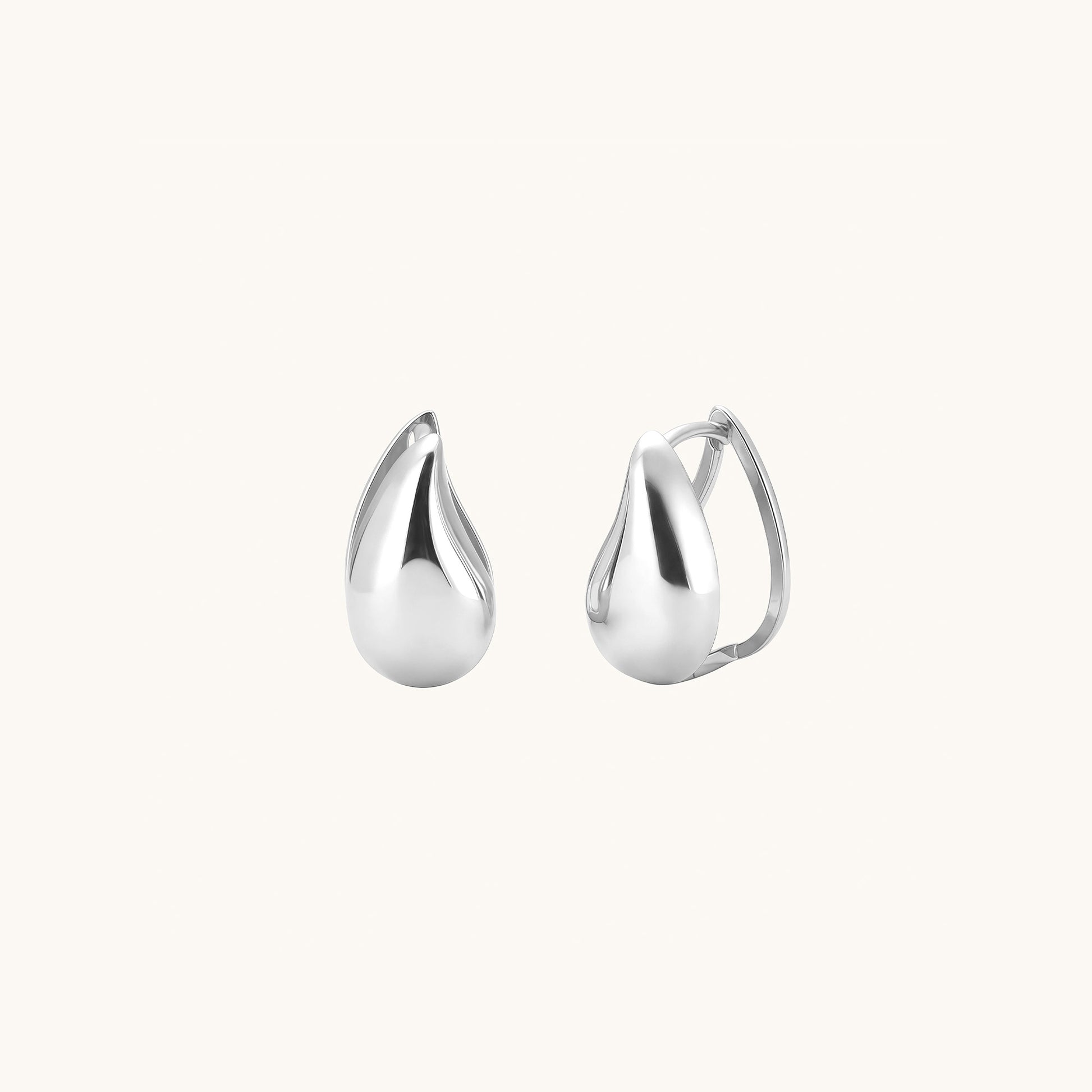 Gold-plated 925 sterling silver Teardrop Hoop Earrings