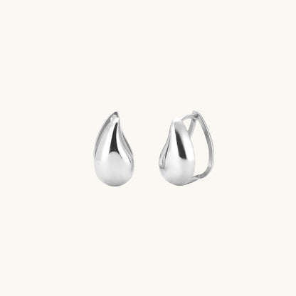 Gold-plated 925 sterling silver Teardrop Hoop Earrings