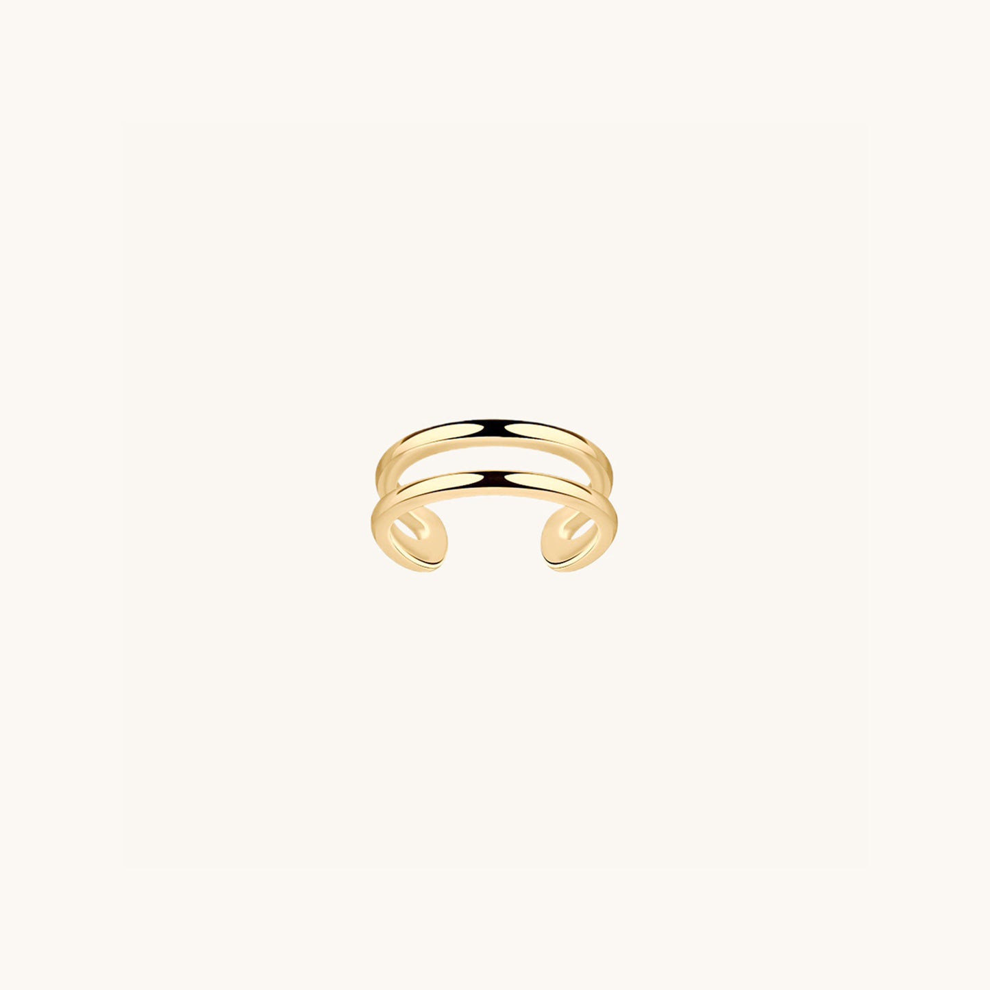 Gold-plated 925 sterling silver Duo-Line Minimalist Ear Cuff