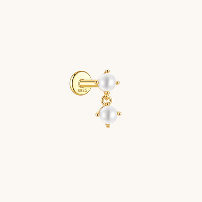 Freshwater Pearl Drop Flatback Earring