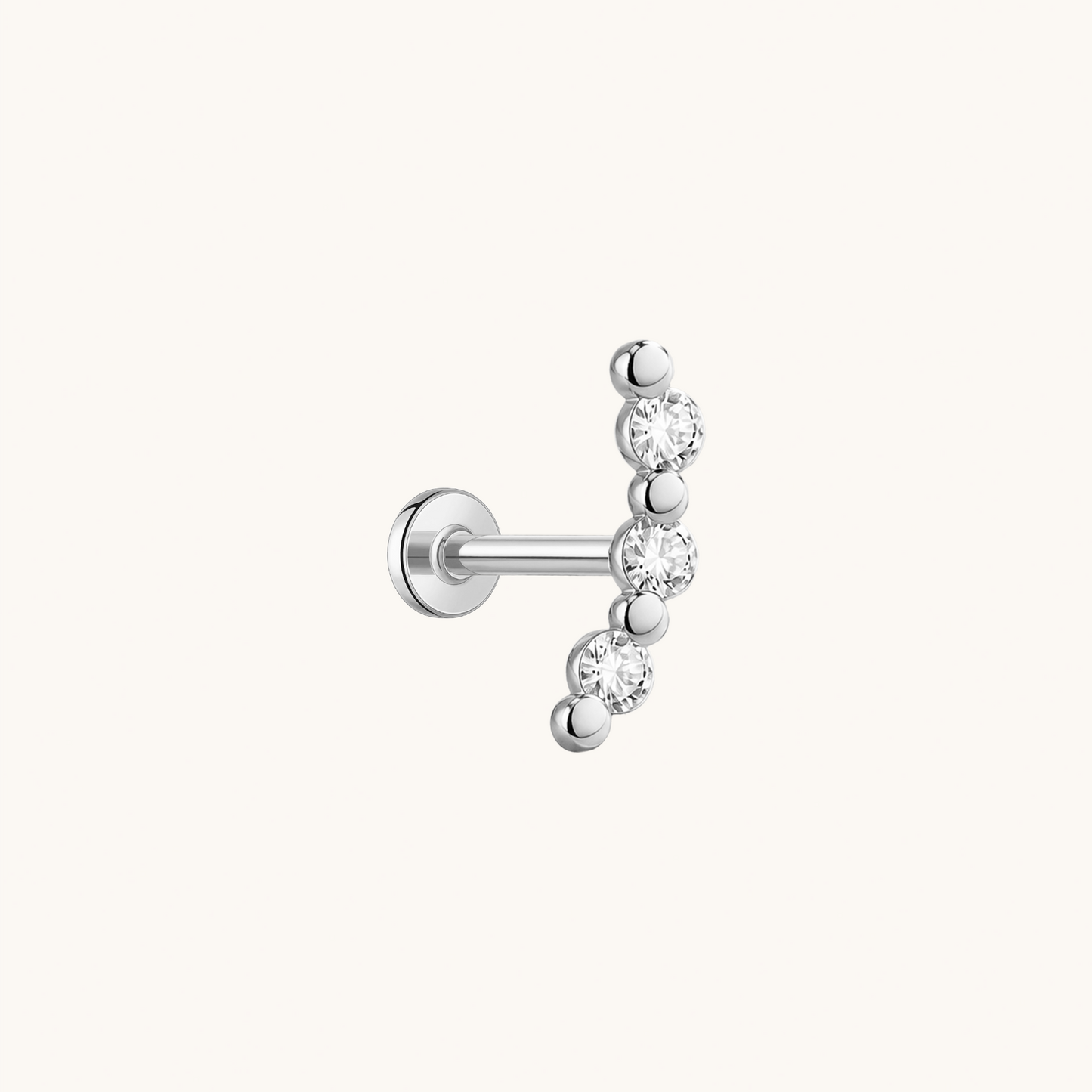 Curve Flatback Earring