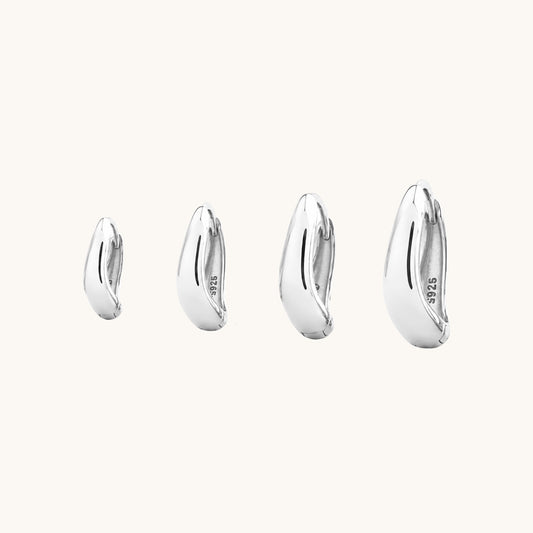 Gold-plated 925 sterling silver Sculpt Clicker Hoops