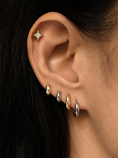 Chunky Dome Hoop Earrings