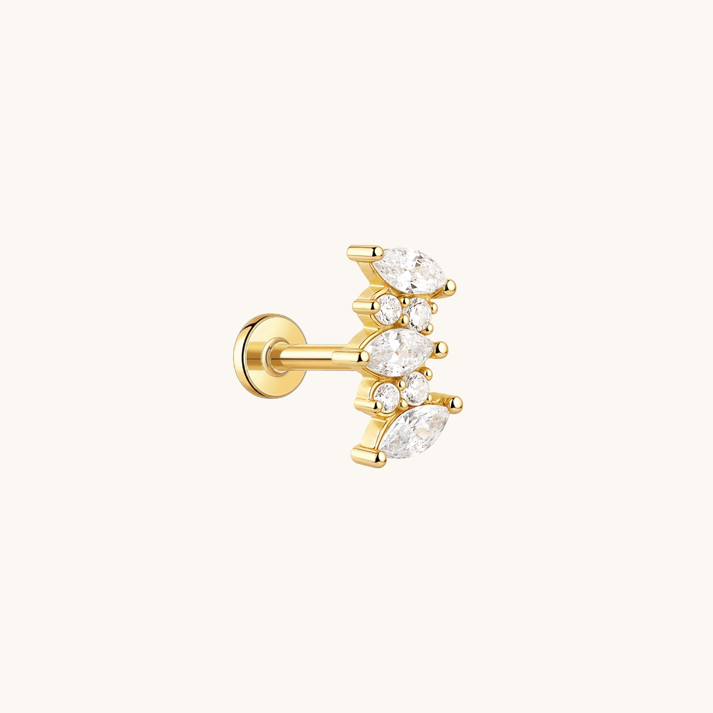 Everglow Cluster Flatback Earring