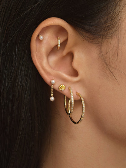 Pearl Drop Flatback Earring