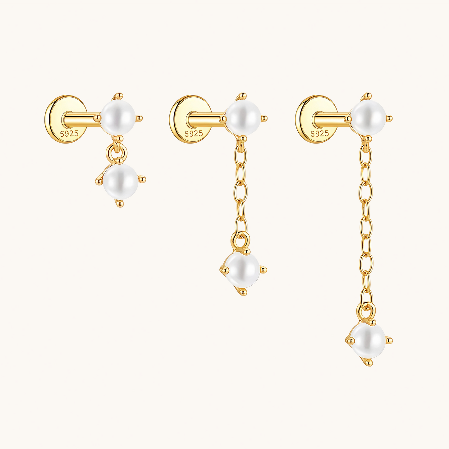 Freshwater Pearl Drop Flatback Earring