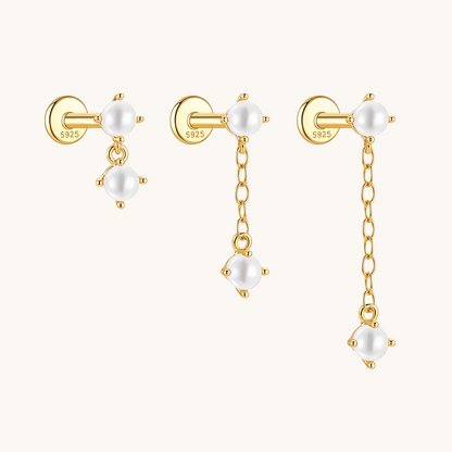 Freshwater Pearl Drop Flatback Earring