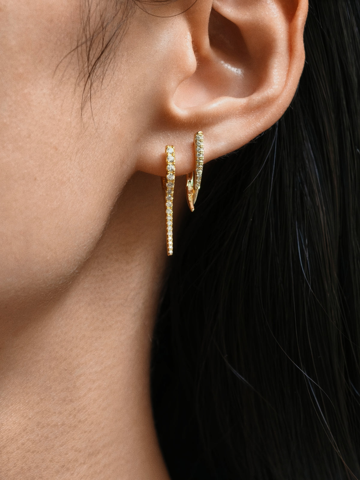 Razor Fang Pavé Hoops