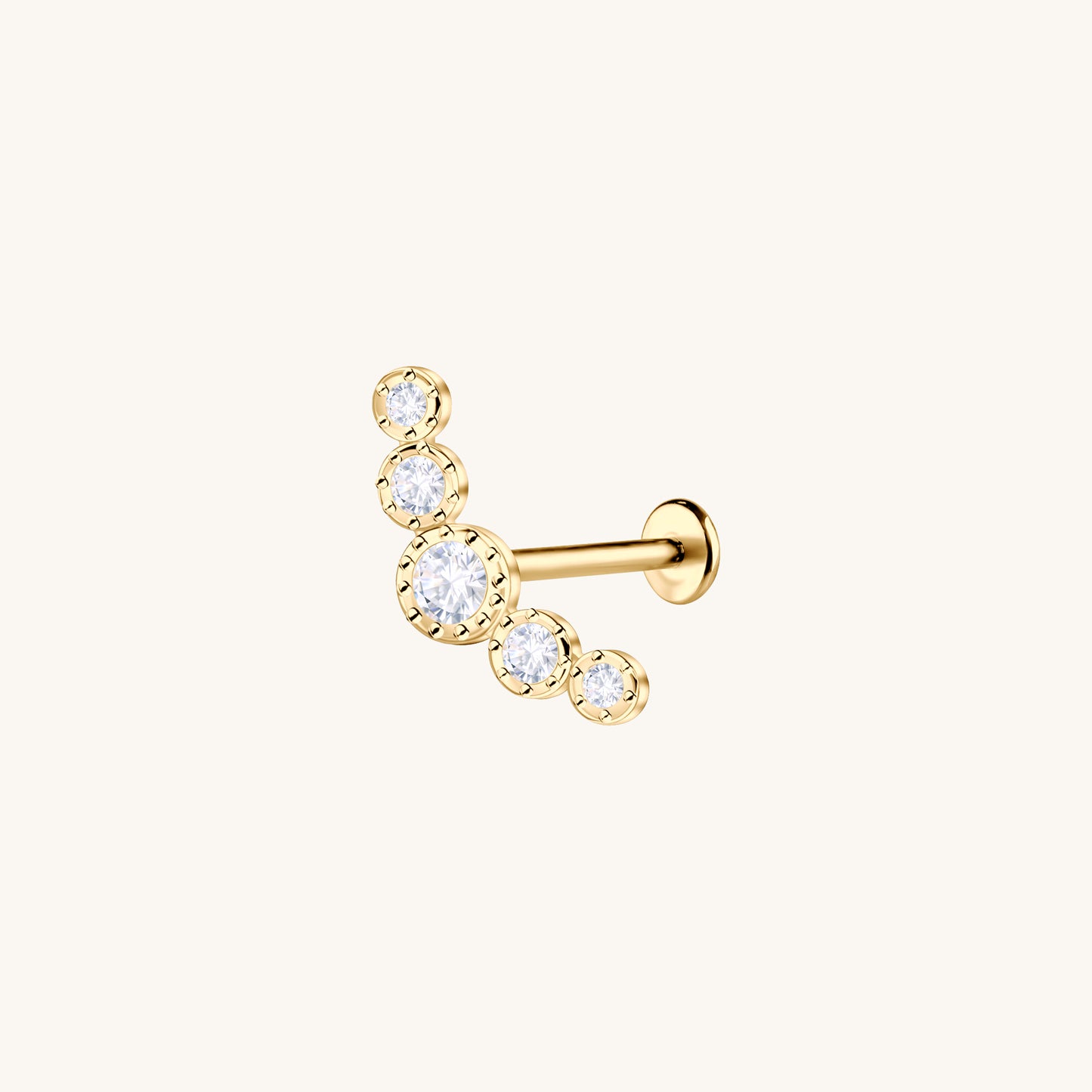 Gardien Curve Bezel Flatback Earring