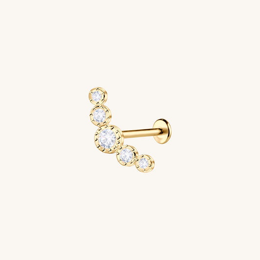 Gardien Curve Bezel Flatback Earring