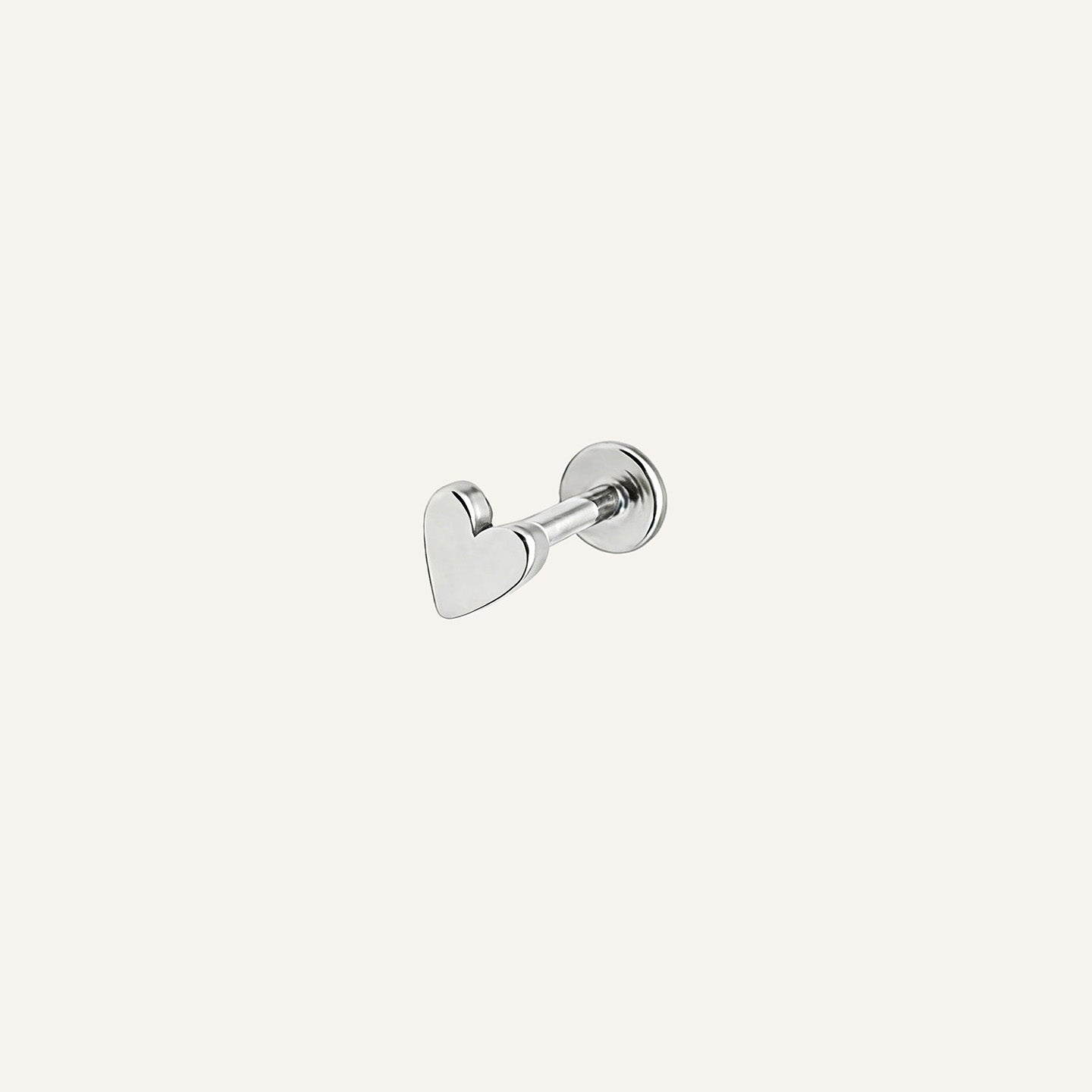 Gold-plated 925 sterling silver Mini Heart Flatback Earring