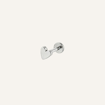 Gold-plated 925 sterling silver Mini Heart Flatback Earring