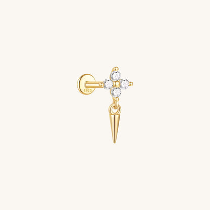 Floral Spike Flatback Earring