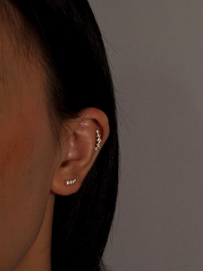 Star Cluster Flatback Earring