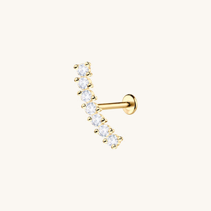 Pavé Curve Flatback Earring