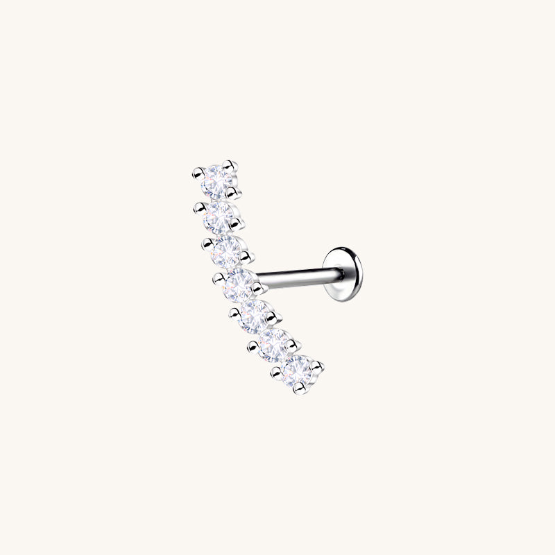 Pavé Curve Flatback Earring