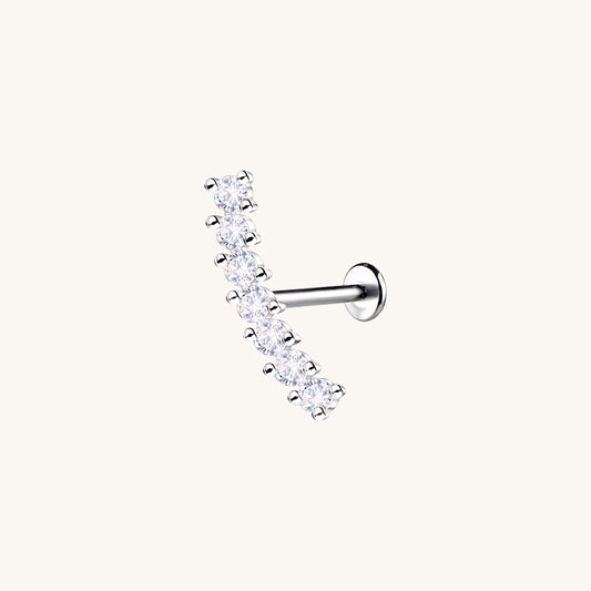 Pavé Curve Flatback Earring