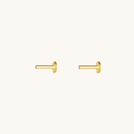 Gold-plated 925 sterling silver Titanium Flatback Backing Gold
