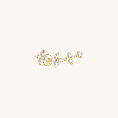 Floral Curve Flatback Earring