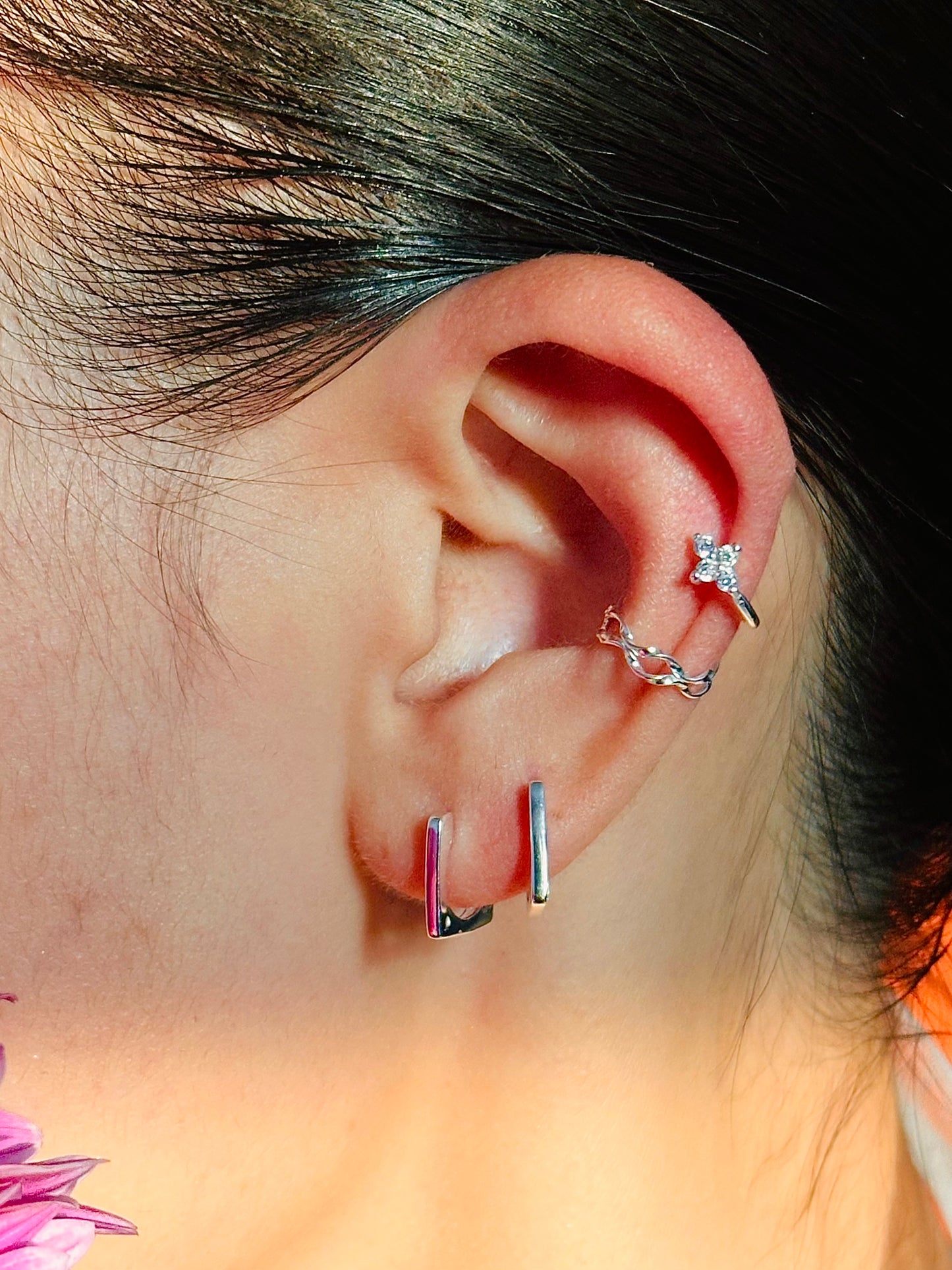 Gold-plated 925 sterling silver Duet Flow Ear Cuff