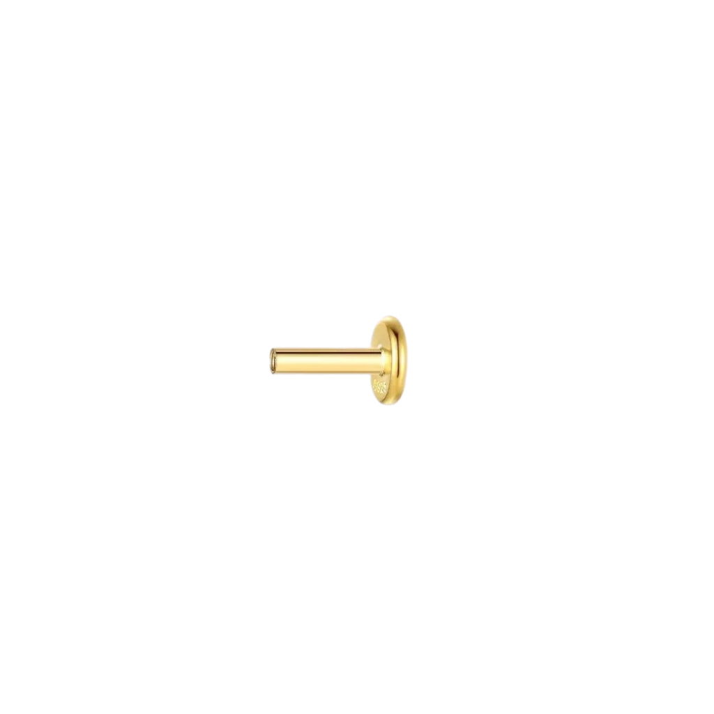 Gold-plated 925 sterling silver Solid 925 Flatback Backing