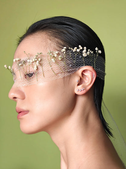 Floral Curve Flatback Earring