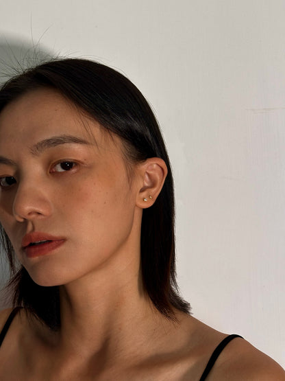 Six-Prong Zirconia Flatback Earring