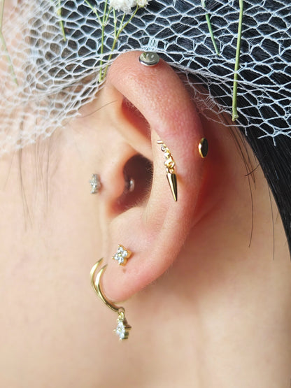 Lucky Clover Hoop Earrings