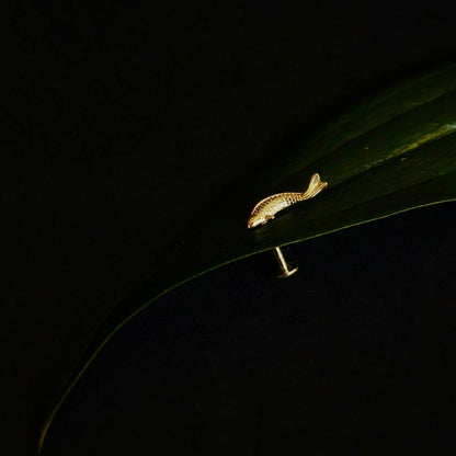 Gold-plated 925 sterling silver Koi Spectrum Flatback Earring Gold