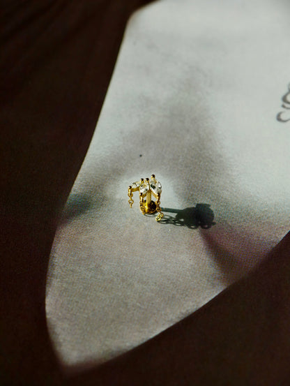 Marquise CZ Tassel Flatback Earring