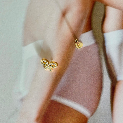 Pavé CZ Bow Flatback Earring