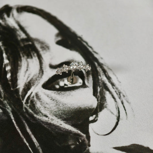 Star Cluster Flatback Earring