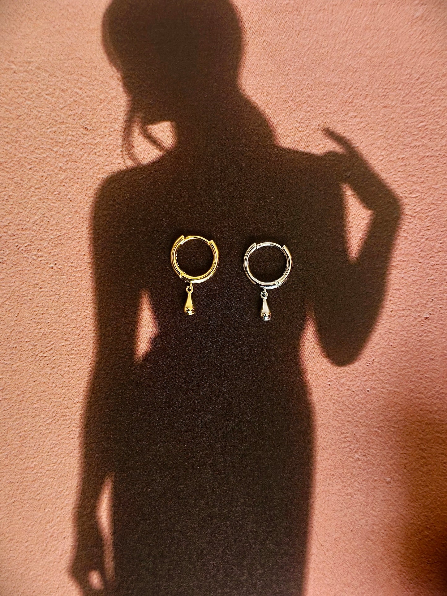 Gold-plated 925 sterling silver Teardrop Hoop Earrings