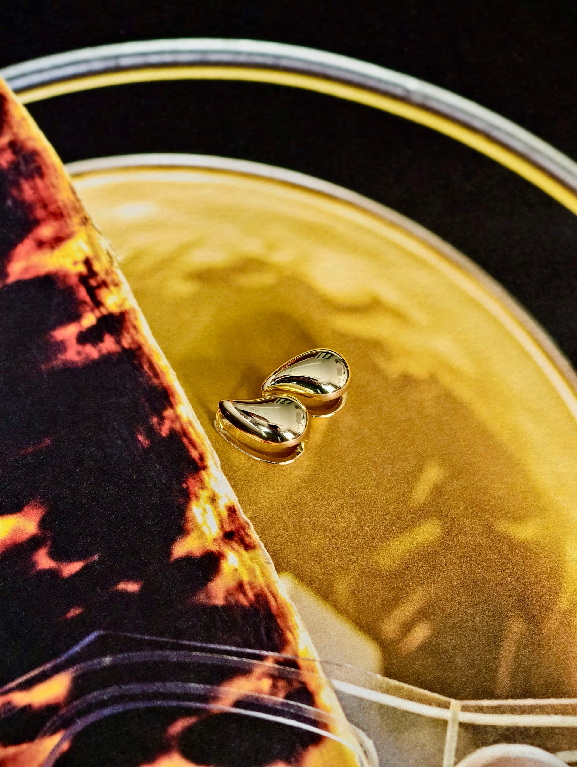Gold-plated 925 sterling silver Teardrop Hoop Earrings