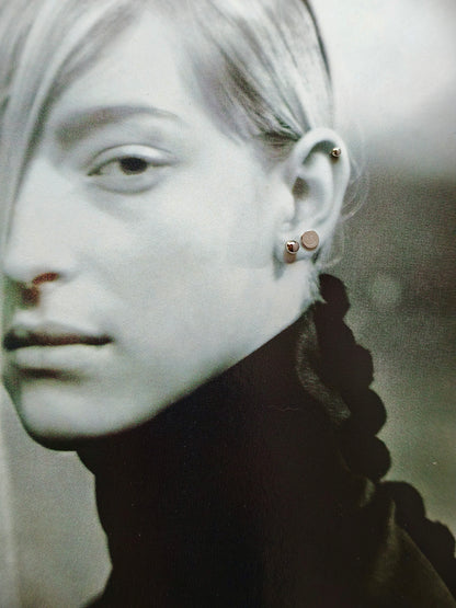 Gold-plated 925 sterling silver Ball Flatback Earring