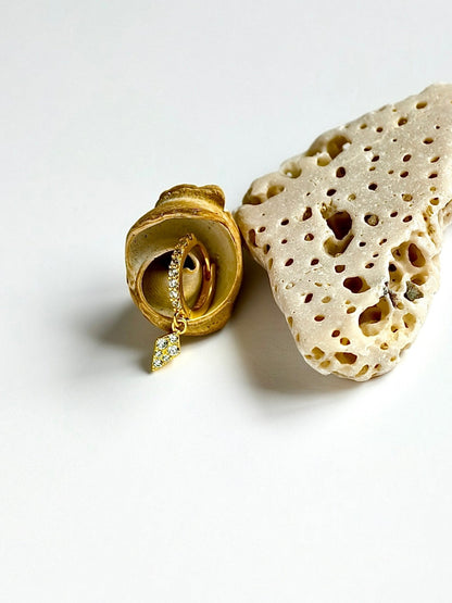 Gold-plated 925 sterling silver Divine Thorn Hoop Earrings