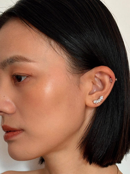 Marquise Curve Flatback Earring