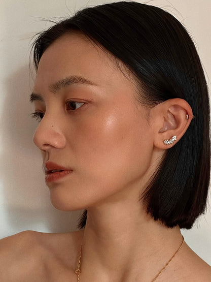 Marquise Curve Flatback Earring