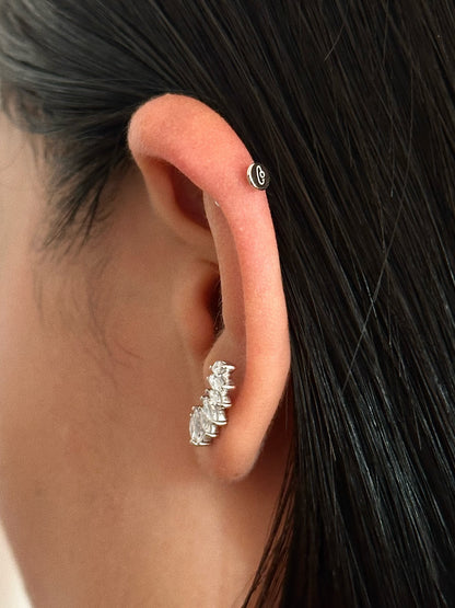 Marquise Curve Flatback Earring