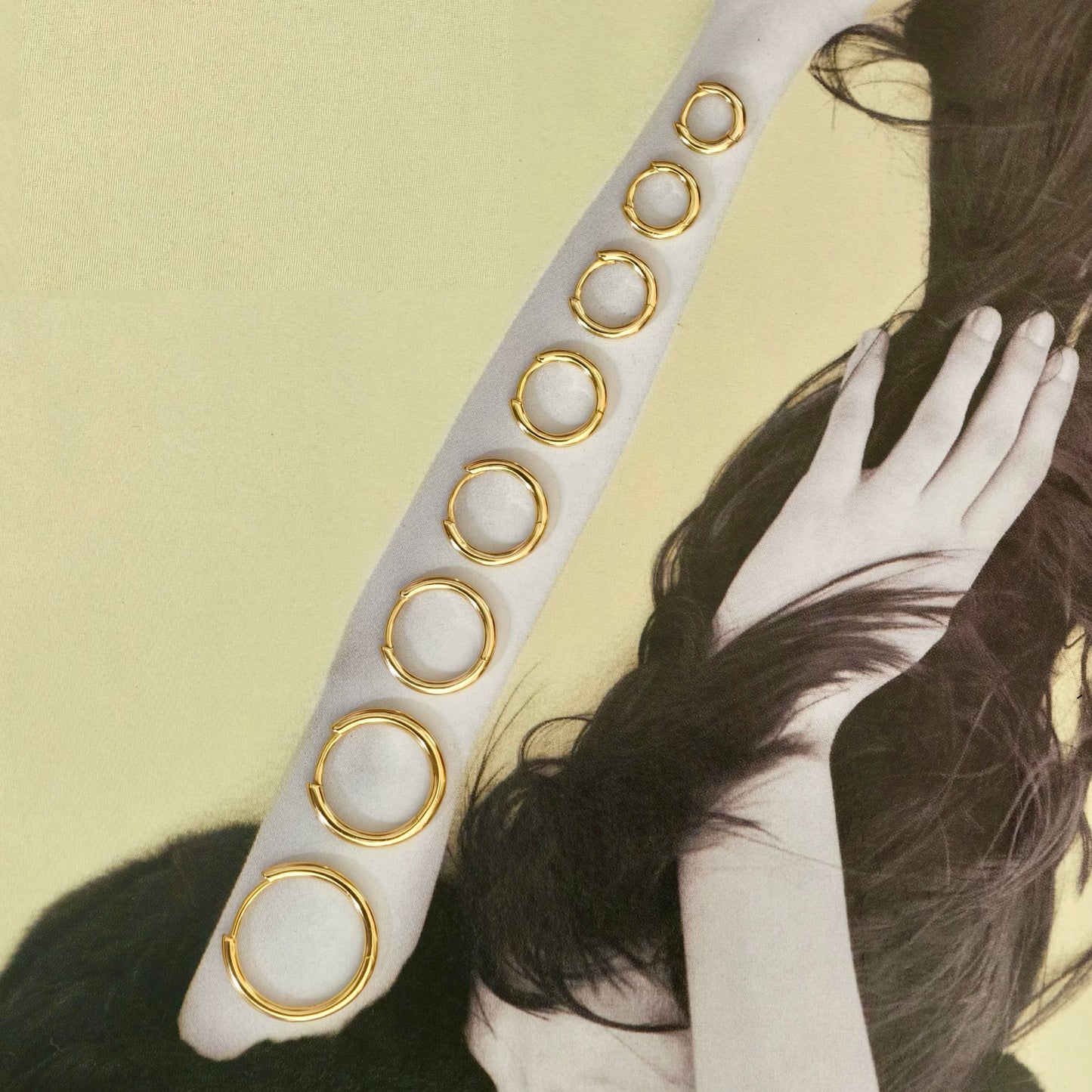 Gold-plated 925 sterling silver Sleek Seamless Hoop Earrings – 8 Sizes Gold